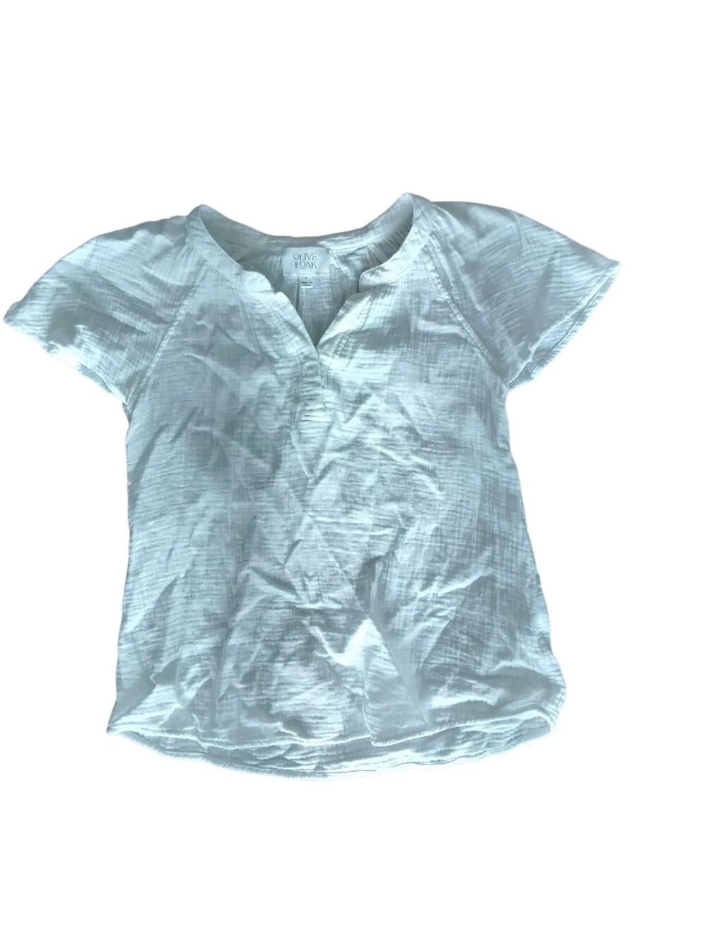 Olive And Oak White Short-Sleeve Top Womens Small